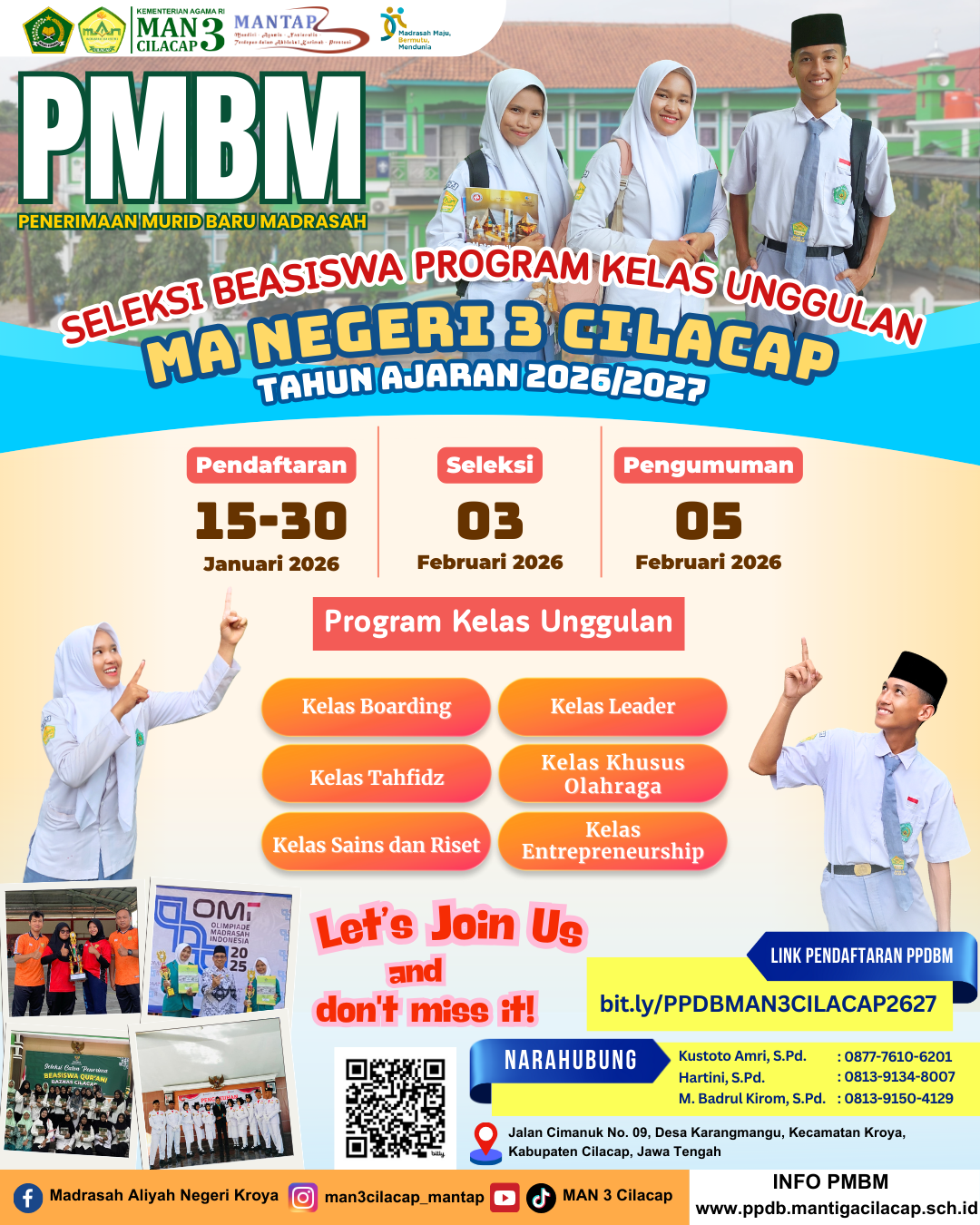 Jadwal Seleksi Program Kelas Unggulan